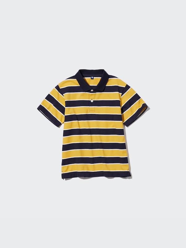 Dry Pique Striped Short Sleeve Polo Shirt