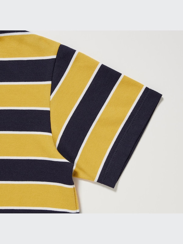 Dry Pique Striped Short Sleeve Polo Shirt
