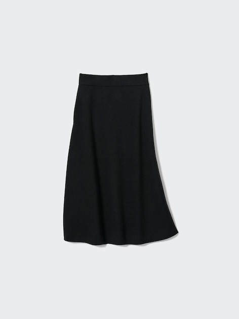Smooth Cotton Blend Knit Skirt (Set Up)