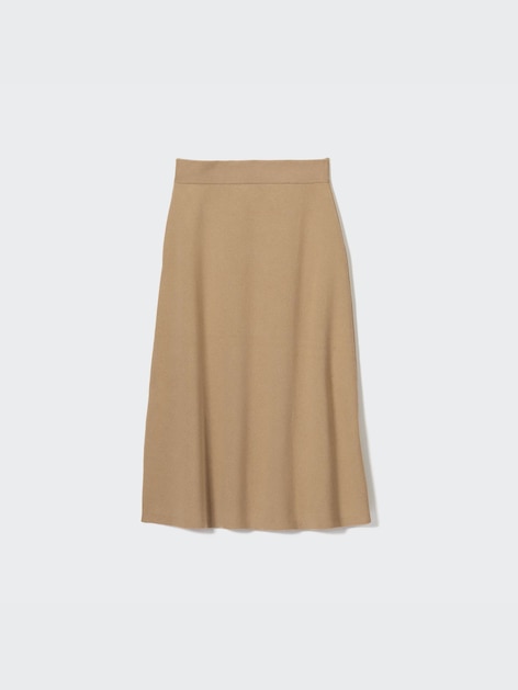 Smooth Cotton Blend Knit Skirt (Set Up)