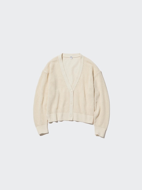 WOMEN'S MESH LONG SLEEVE SHORT CARDIGAN UNIQLO SG