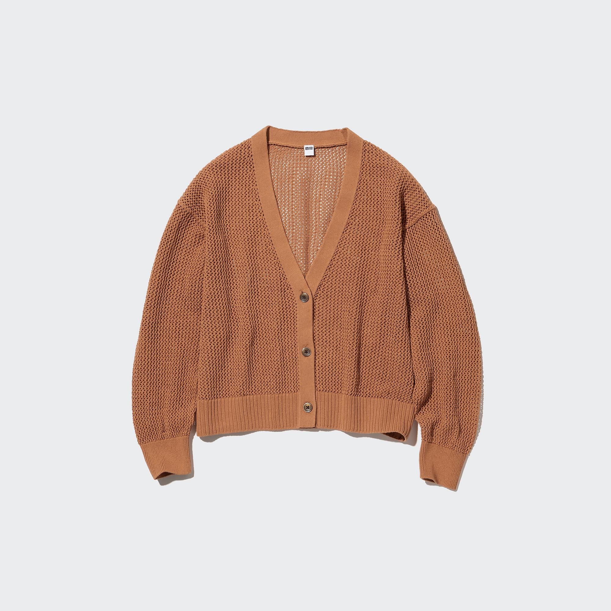 WOMEN S MESH SHORT CARDIGAN LONG SLEEVE UNIQLO ID