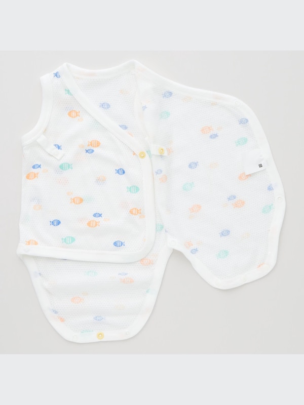 BN Joy Of Print코튼메쉬이너바디수트(슬리브리  스·1P·물고기)60cm