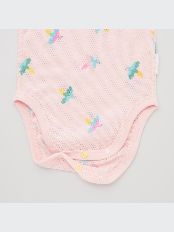 コットンメッシュボディスーツ/ノースリーブ