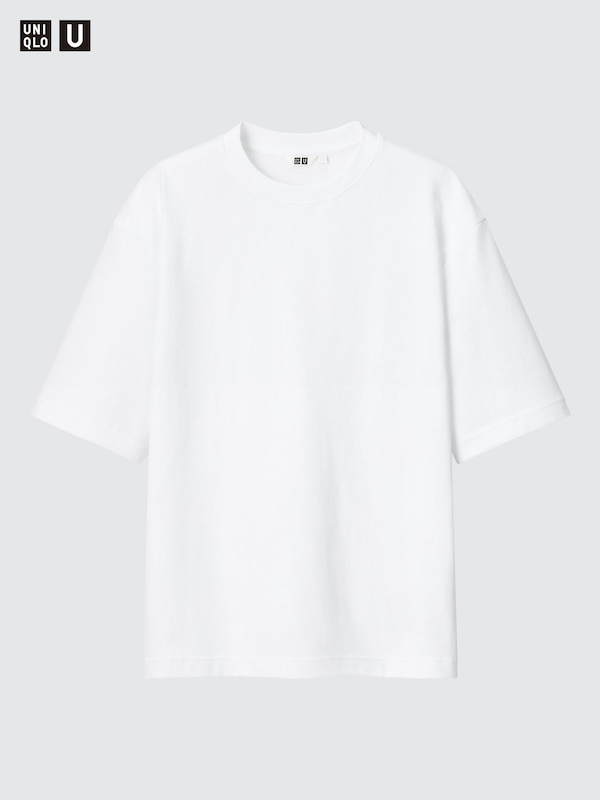 エアリズムコットンオーバーサイズTシャツ/5分袖