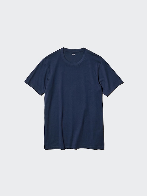SUPIMA COTTON CREW NECK SHORT SLEEVE T-SHIRT UNIQLO IN