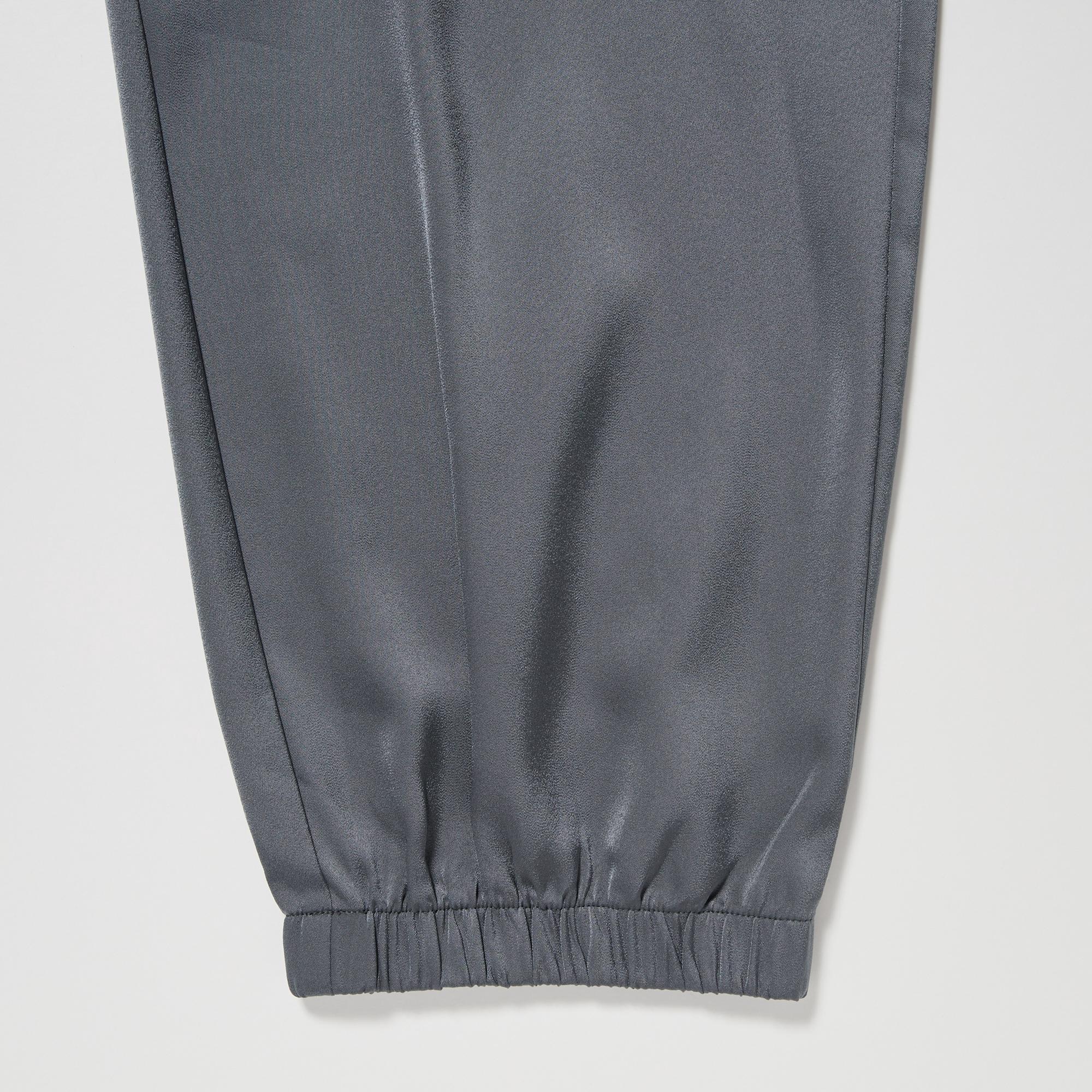 Satin drape jogger online pants uniqlo