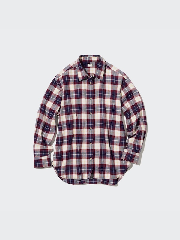 フランネルチェックシャツ（長袖）
