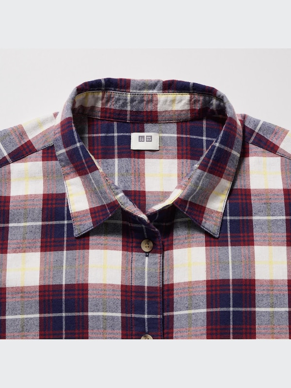 フランネルチェックシャツ（長袖）
