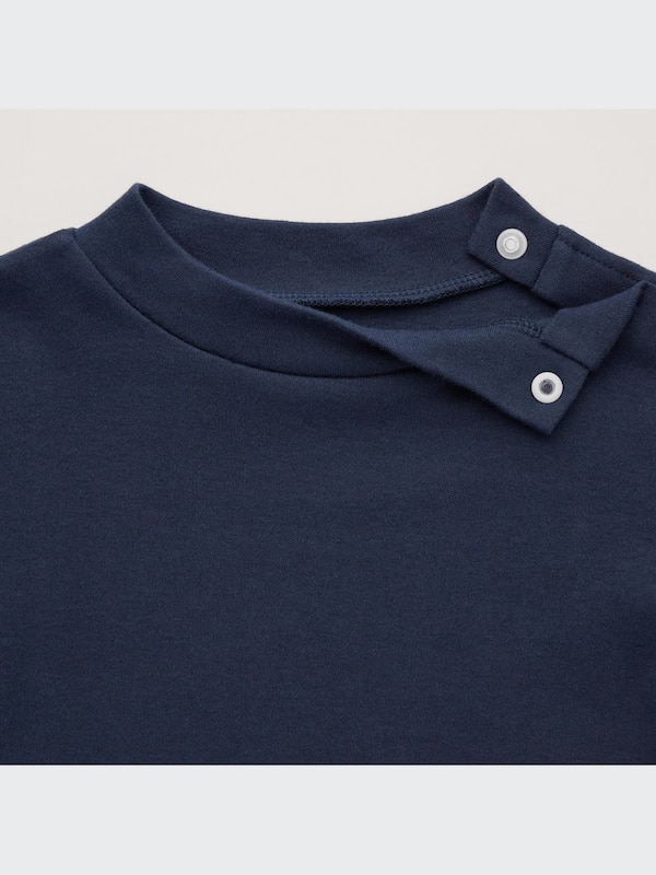 ソフトタッチコットンモックネックTシャツ（長袖）