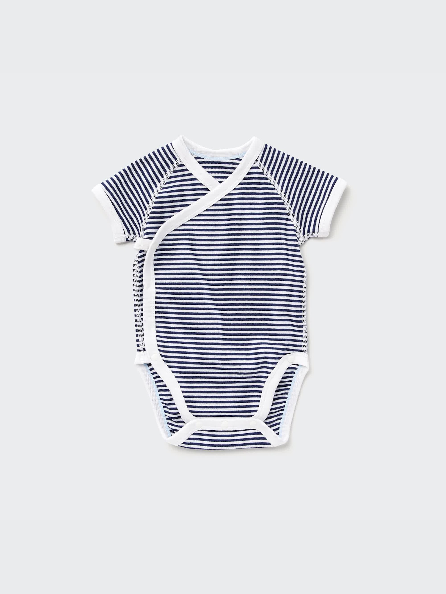 ボディスーツB120Q ユニクロ公式 | ボディスーツ（ボーダー・半袖・前開き）