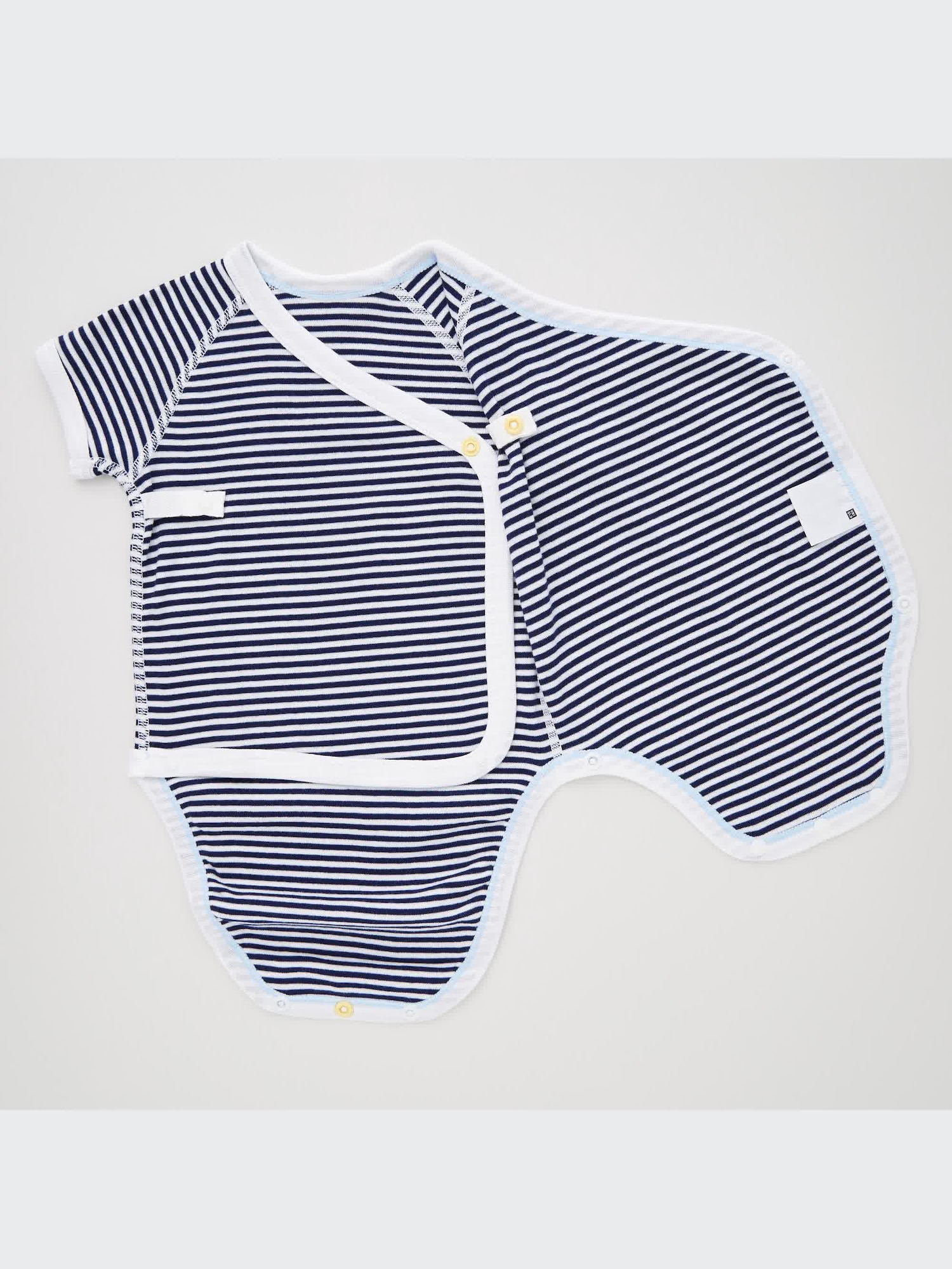 ボディスーツB120Q ユニクロ公式 | ボディスーツ（ボーダー・半袖・前開き）