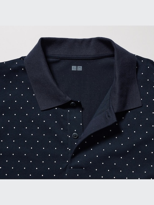 MEN'S AIRISM PRINTED SHORT SLEEVE POLO SHIRT UNIQLO SG