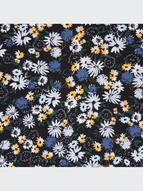 Printed V Neck Long Sleeve Blouse