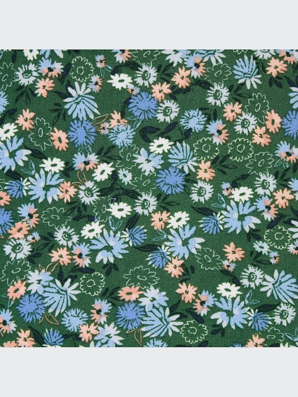 Printed V Neck Long Sleeve Blouse