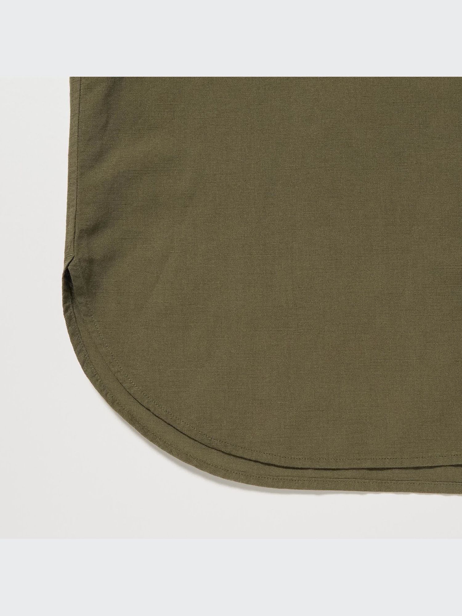 ユニクロ公式 | リネンブレンドバンドカラーシャツ（7分袖）