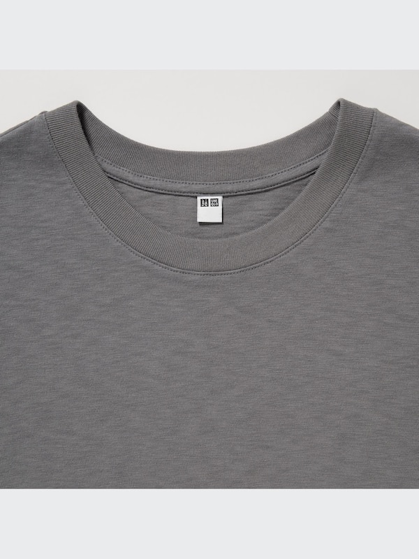 T-Shirt Crop Slub Jersey Lengan Pendek