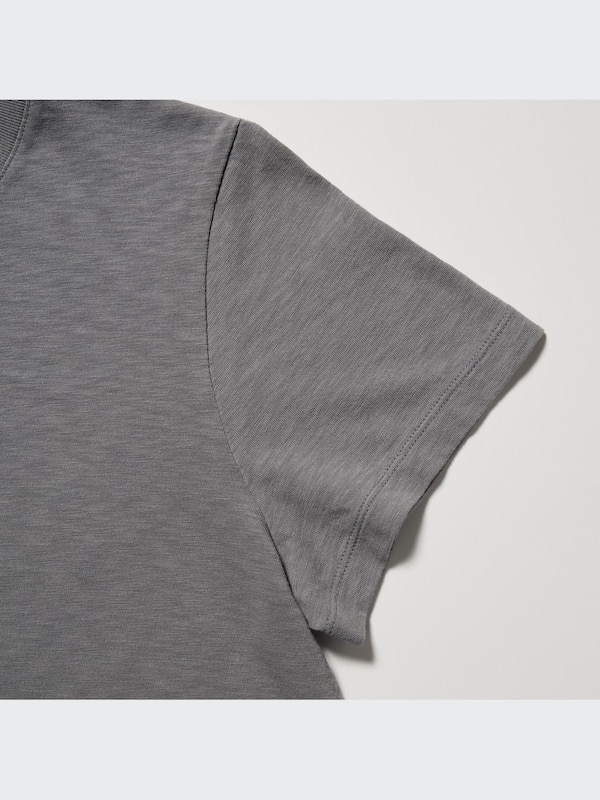 T-Shirt Crop Slub Jersey Lengan Pendek