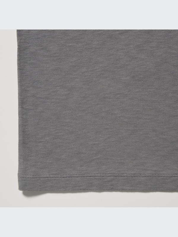 T-Shirt Crop Slub Jersey Lengan Pendek