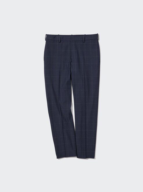 Trousers Men Cropped Pants Checkered Smart Pants Uniqlo Checkered