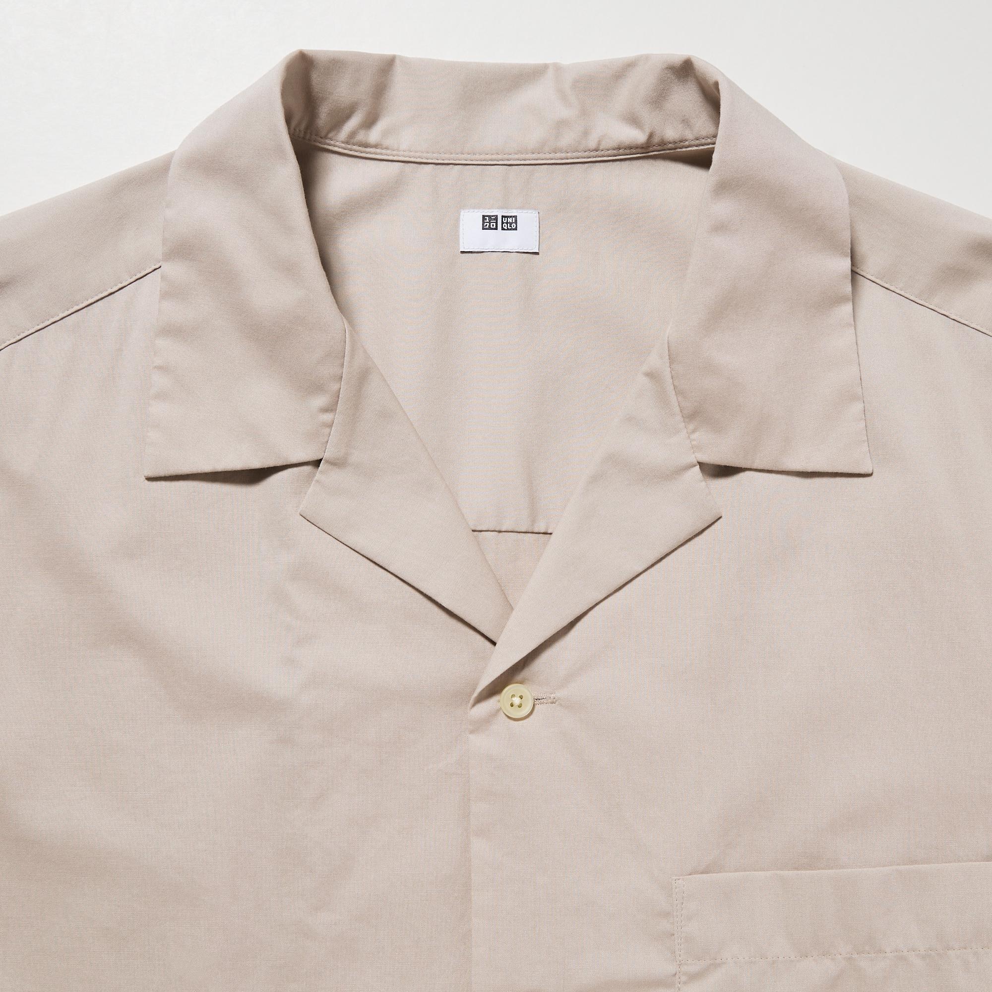 OPEN COLLAR SHORT SLEEVE SHIRT | UNIQLO SG