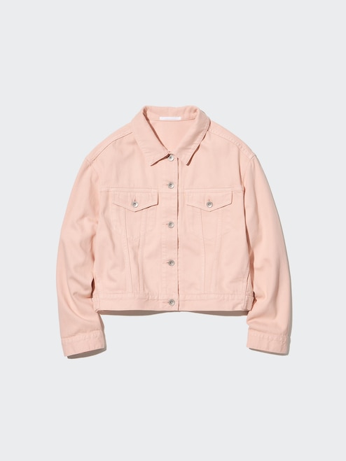 White Denim Jeans Jacket Uniqlo WOMEN'S DENIM SHORT JACKET UNIQLO PH