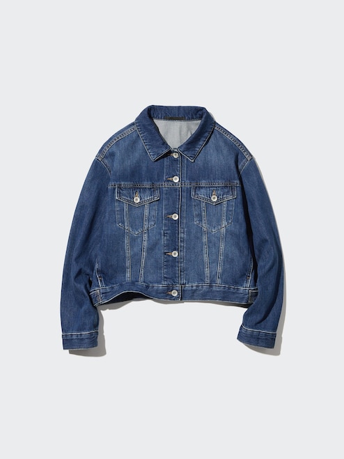 Cropped Denim Jeans Jacket Uniqlo WOMEN'S DENIM CROPPED JACKET