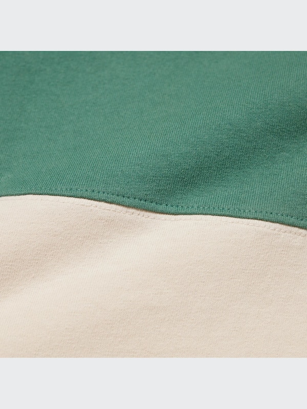 Oversized Crew Neck Half Sleeve T-Shirt (Color Block)