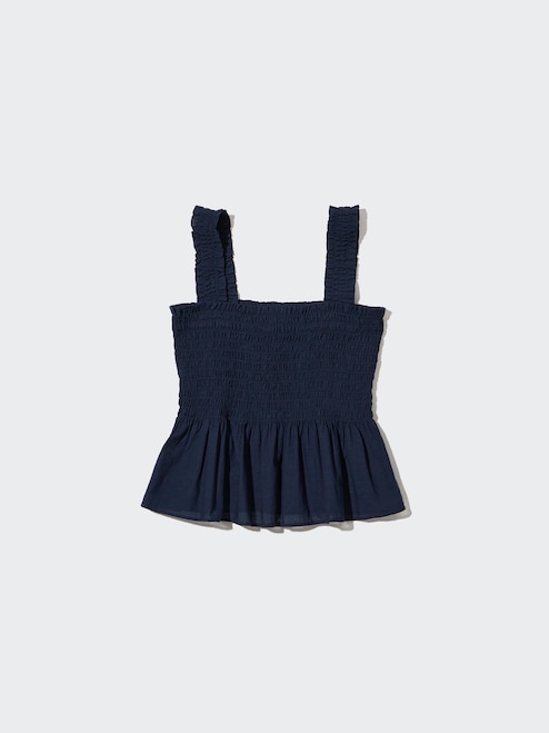 WOMEN'S COTTON SHIRRING SLEEVELESS BLOUSE UNIQLO PH