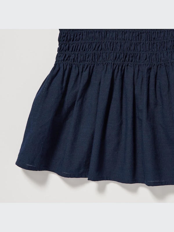 Cotton Shirring Sleeveless Blouse