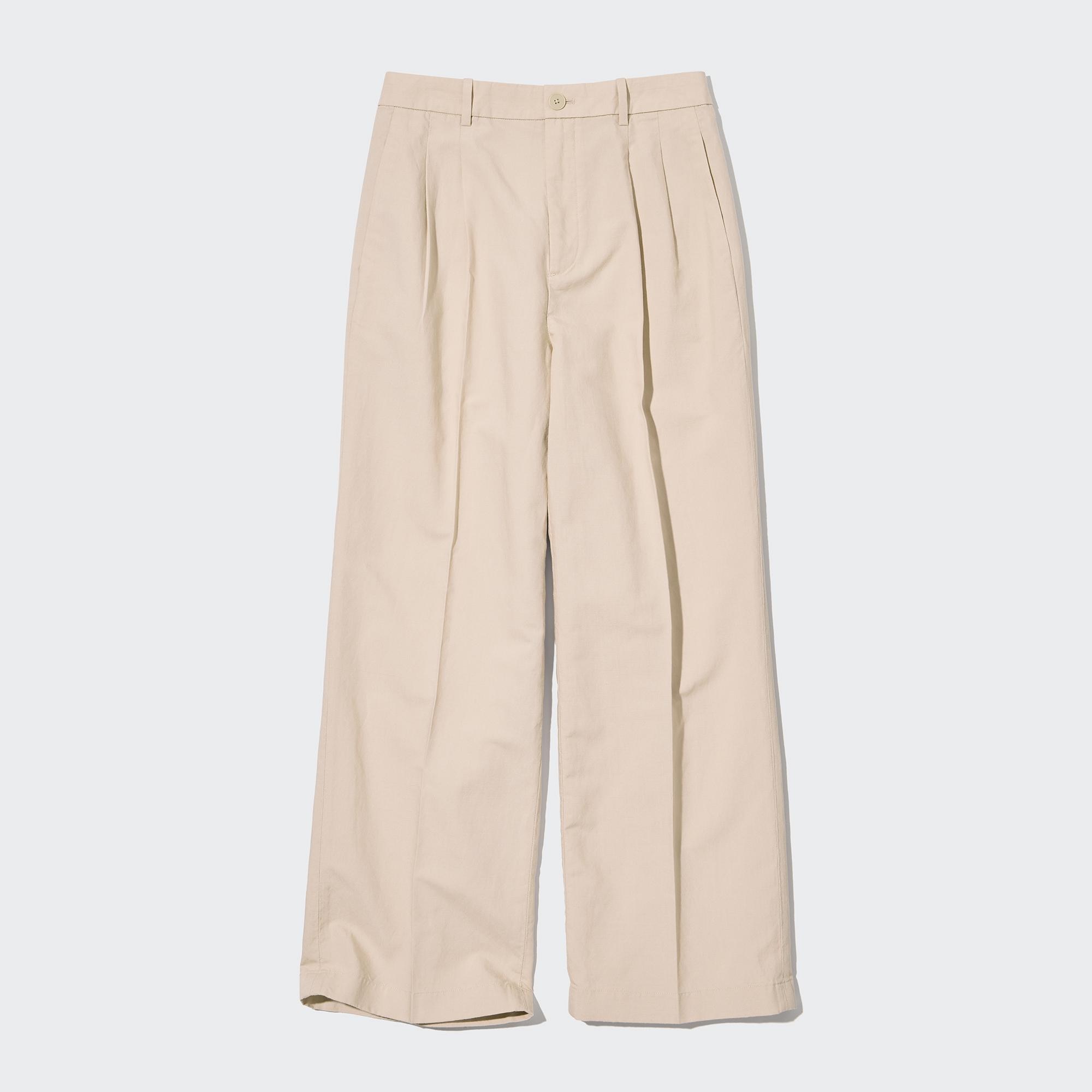 WOMENS PLEATED WIDE PANTS  UNIQLO SG