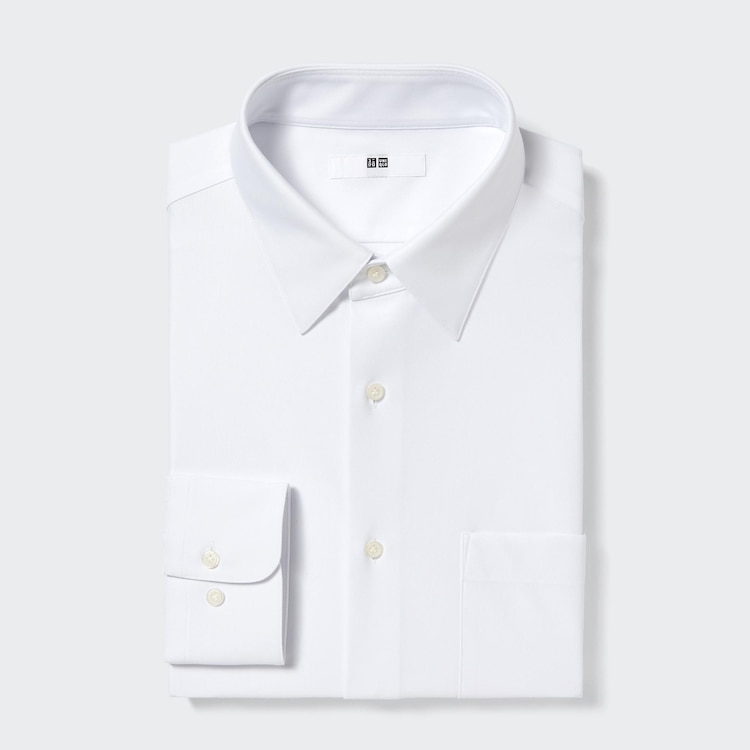 ユニクロ公式 ノンアイロンジャージーシャツ（レギュラーカラー・長袖）