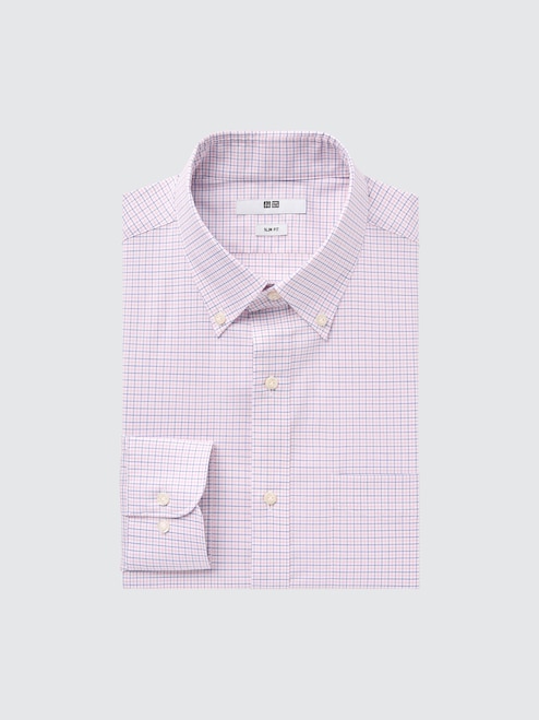 MEN'S FINE CLOTH STRETCH SLIM FIT LONG SLEEVE SHIRT UNIQLO PH