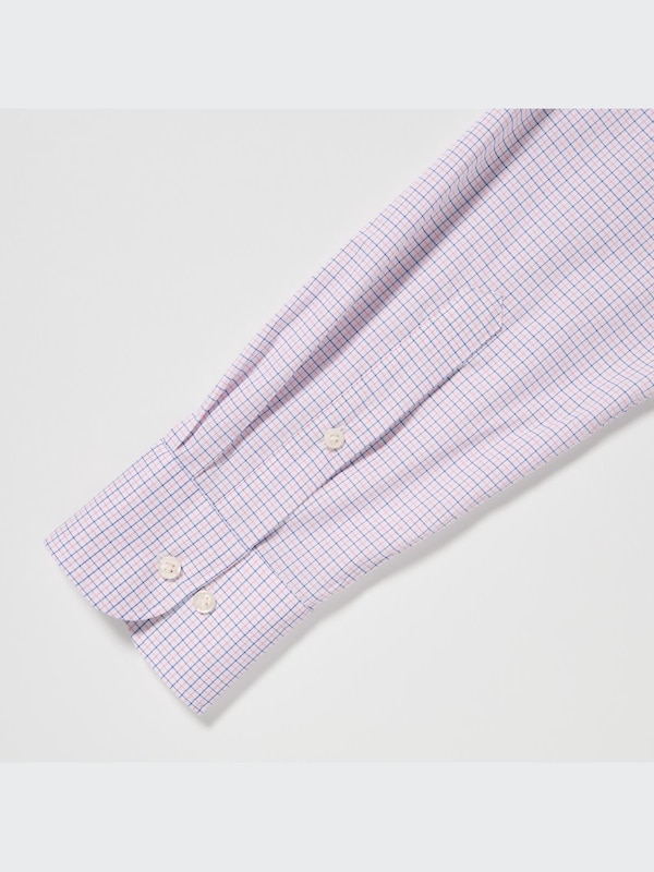 Fine Cloth Easy Care Stretch Slim Fit Shirt (Checked)