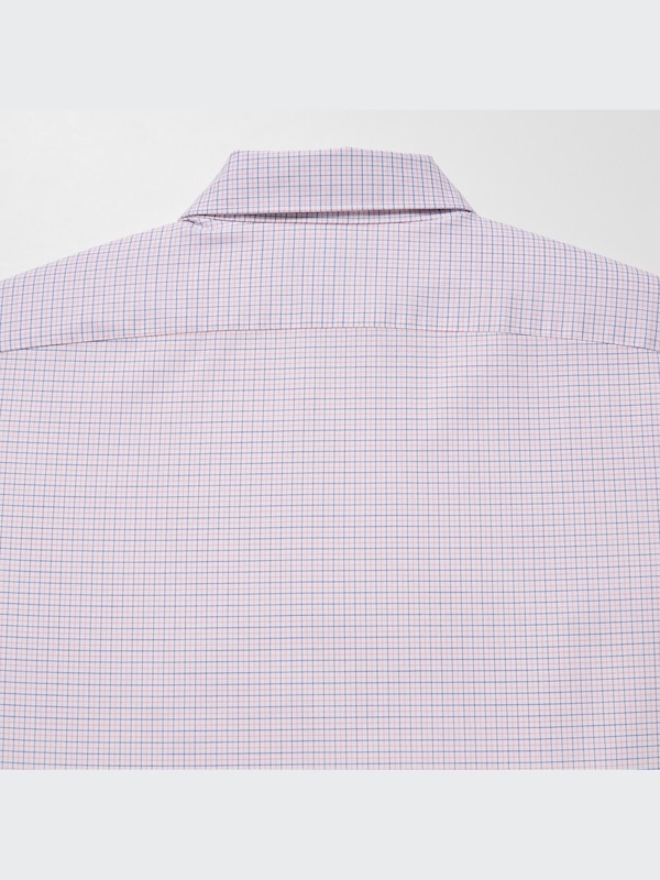 Fine Cloth Easy Care Stretch Slim Fit Shirt (Checked)