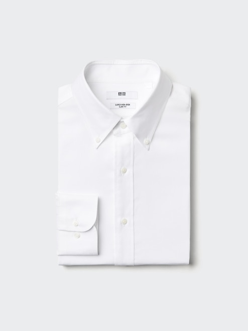 MEN'S SUPER NON IRON SLIM FIT NO POCKET LONG SLEEVE SHIRT (BUTTON-DOWN) | UNIQLO SG MEN'S SUPER NON IRON SLIM FIT NO POCKET LONG SLEEVE SHIRT (BUTTON-DOWN) | UNIQLO SG