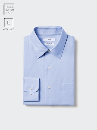 スーパーノンアイロンスリムシャツ/レギュラー襟/長袖/L