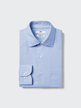 スーパーノンアイロンスリムシャツ/セミワイド/長袖/L