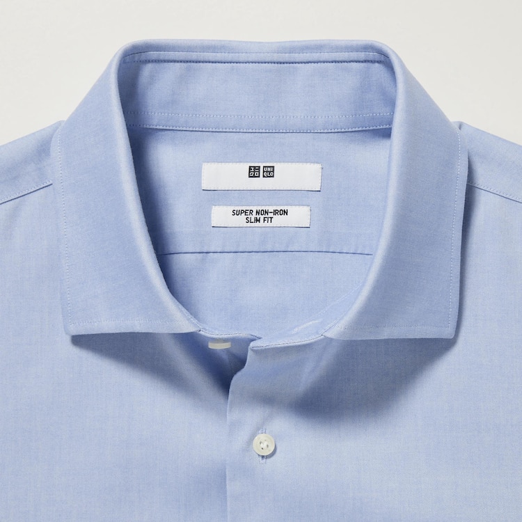 ユニクロ公式 | スーパーノンアイロンスリムフィットシャツ（セミワイドカラー・XLサイズ・長袖）
