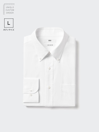 スーパーノンアイロンシャツ/ボタンダウン/長袖/L