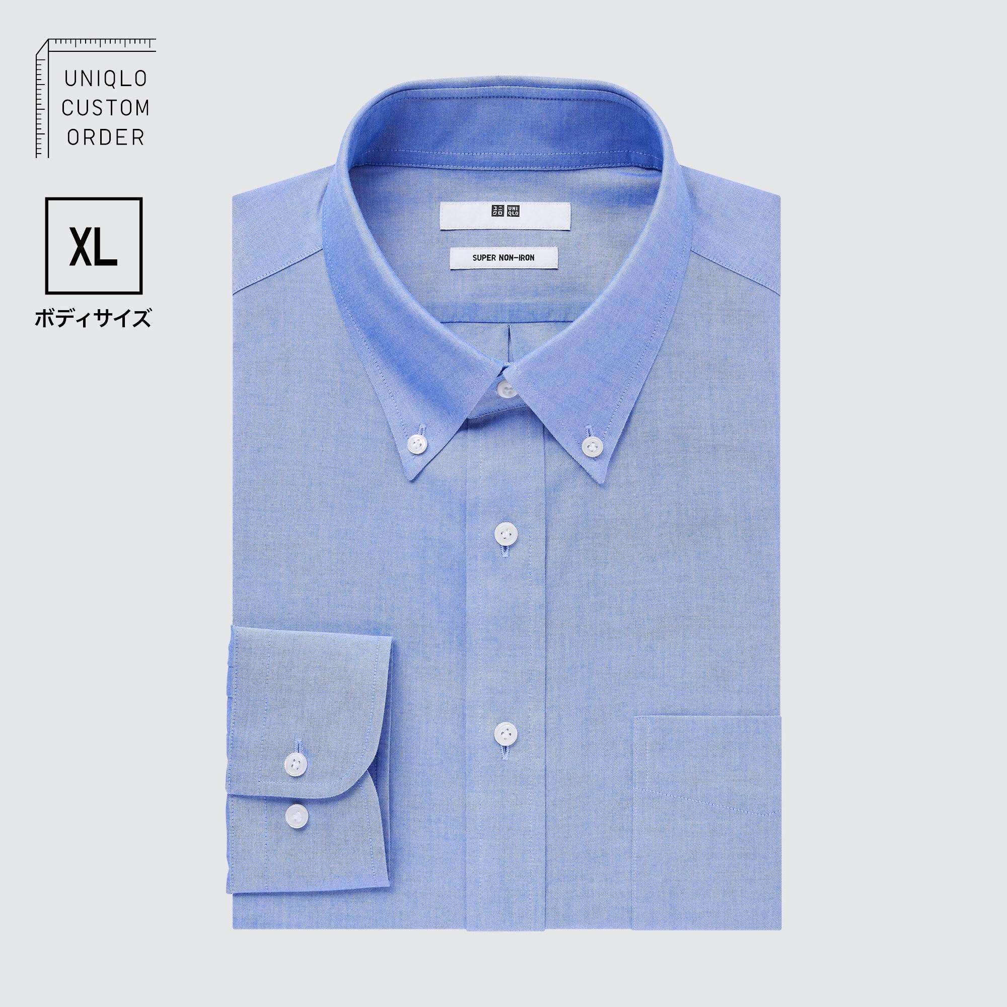 XL【新品未使用】ユニクロU ツイルオーバーサイズチェックシャツ BLUE ②