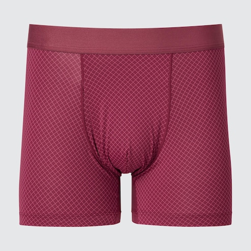 Uniqlo Mens Underwear  Airism Low-Rise Striped Boxer Briefs RED