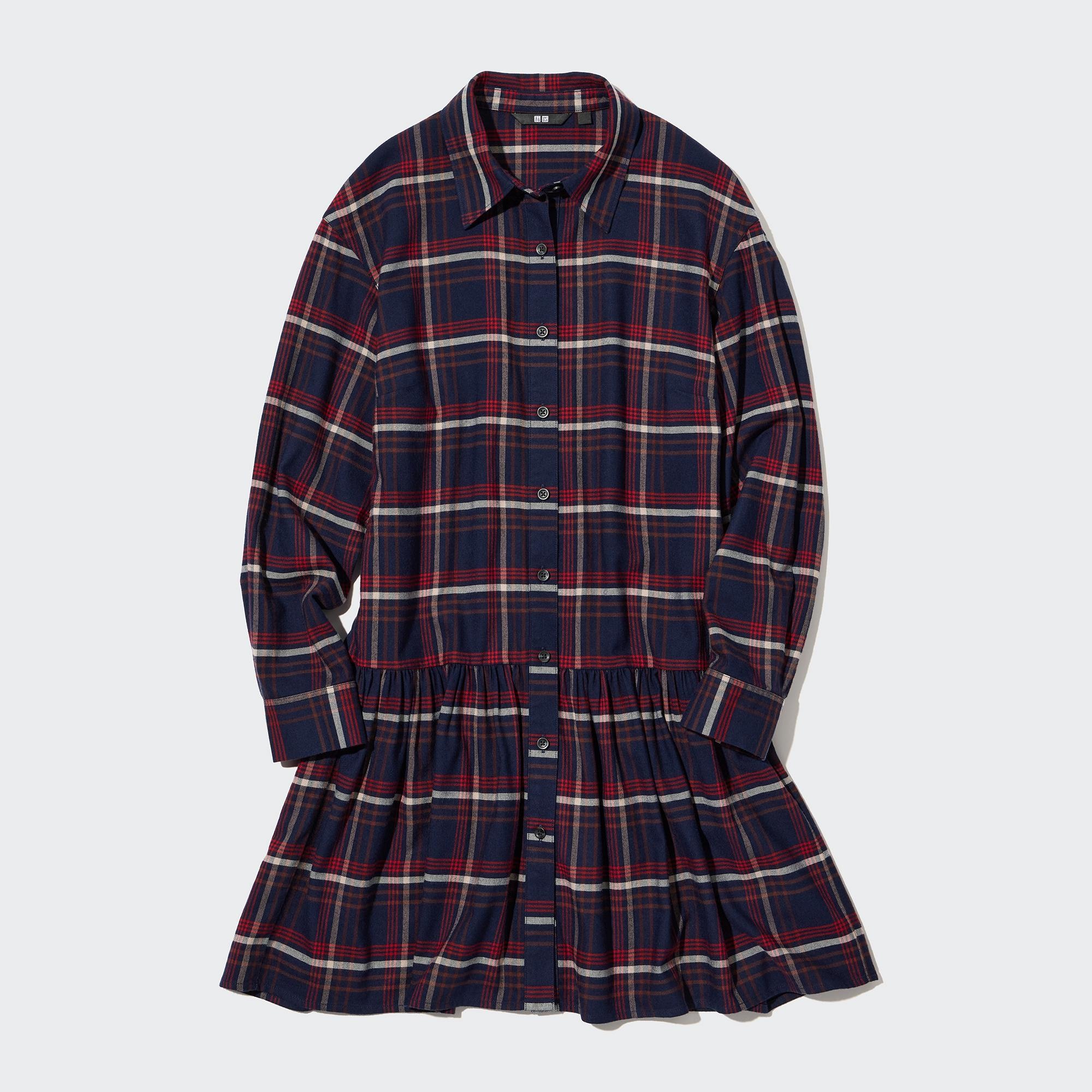 Uniqlo flannel sales shirt dress