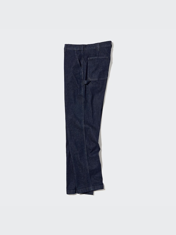 ワイドフィットワークパンツ（デニム・丈長め84cm）