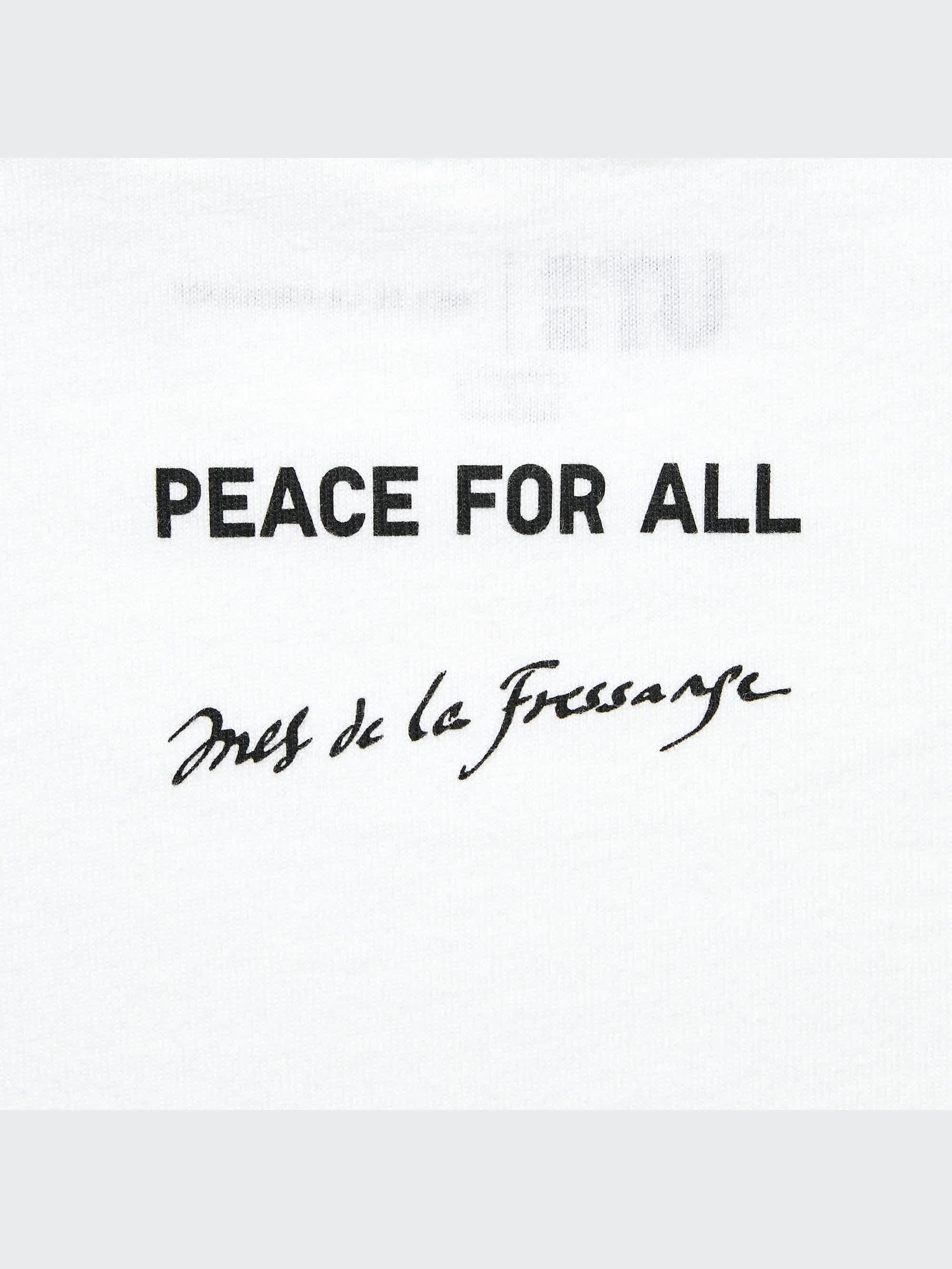 PEACE FOR ALL (INES DE LA FRESSANGE) (SHORT SLEEVE GRAPHIC T