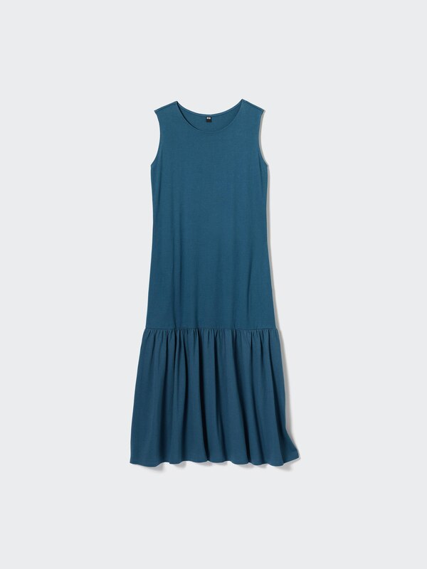 Smooth Cotton Tiered Long Dress