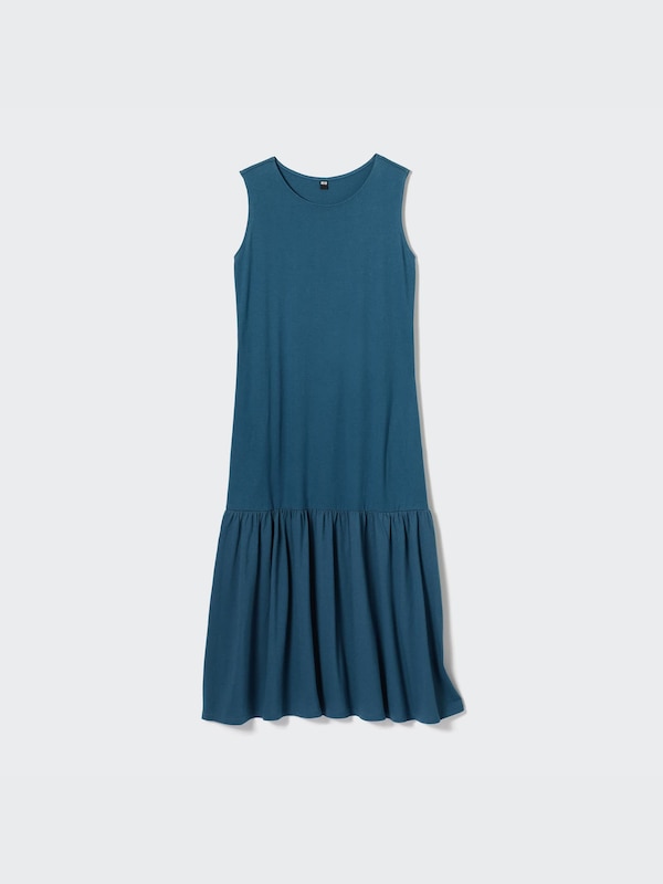 Smooth Cotton Tiered Long Dress