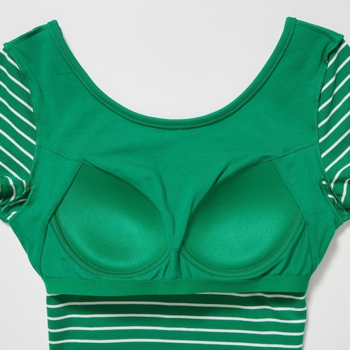 Uniqlo ribbed bra top forest muted green S, Women's Fashion, Tops,  Sleeveless on Carousell