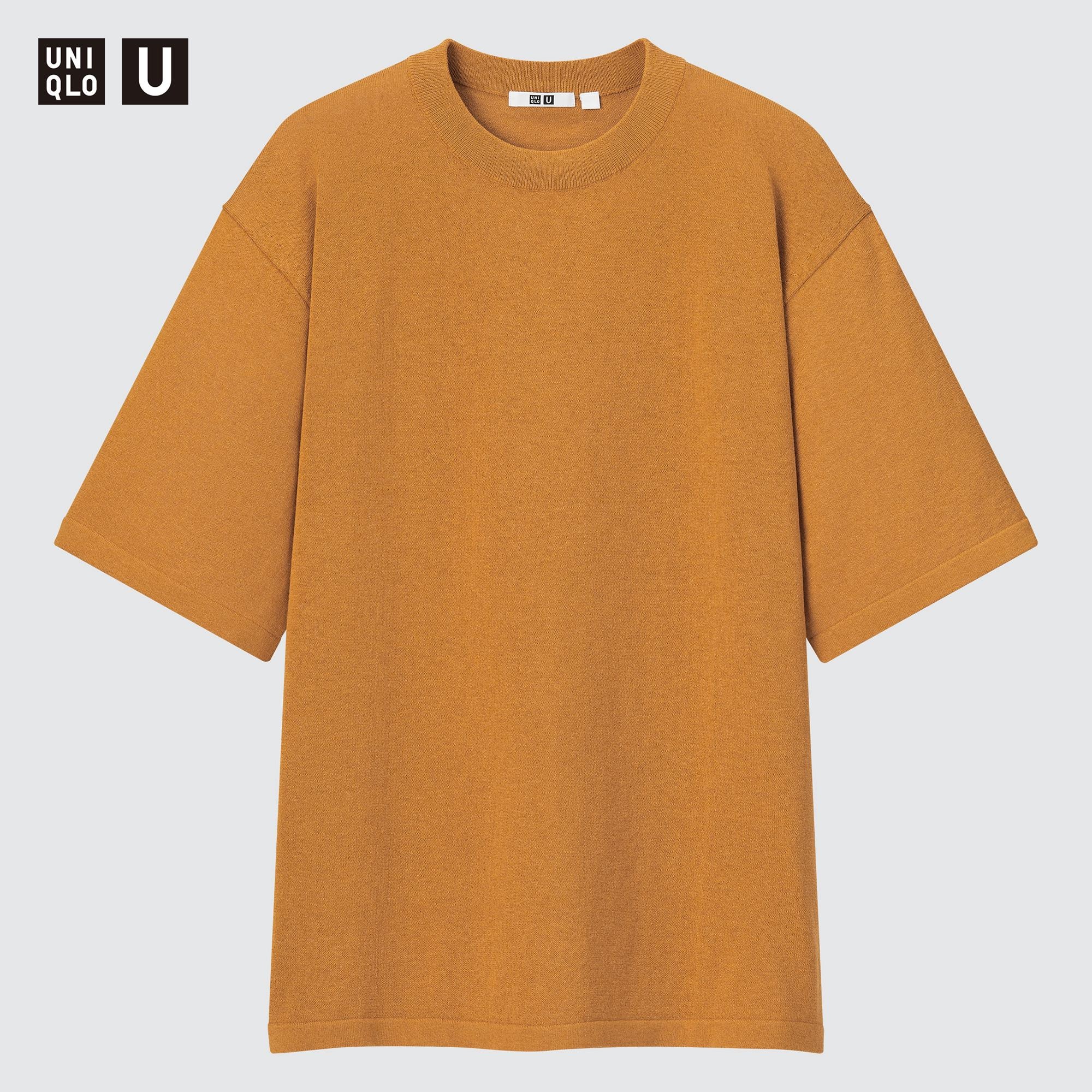 Uniqlo orange best sale t shirt