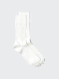 Supima Cotton Wide Ribbed Socks